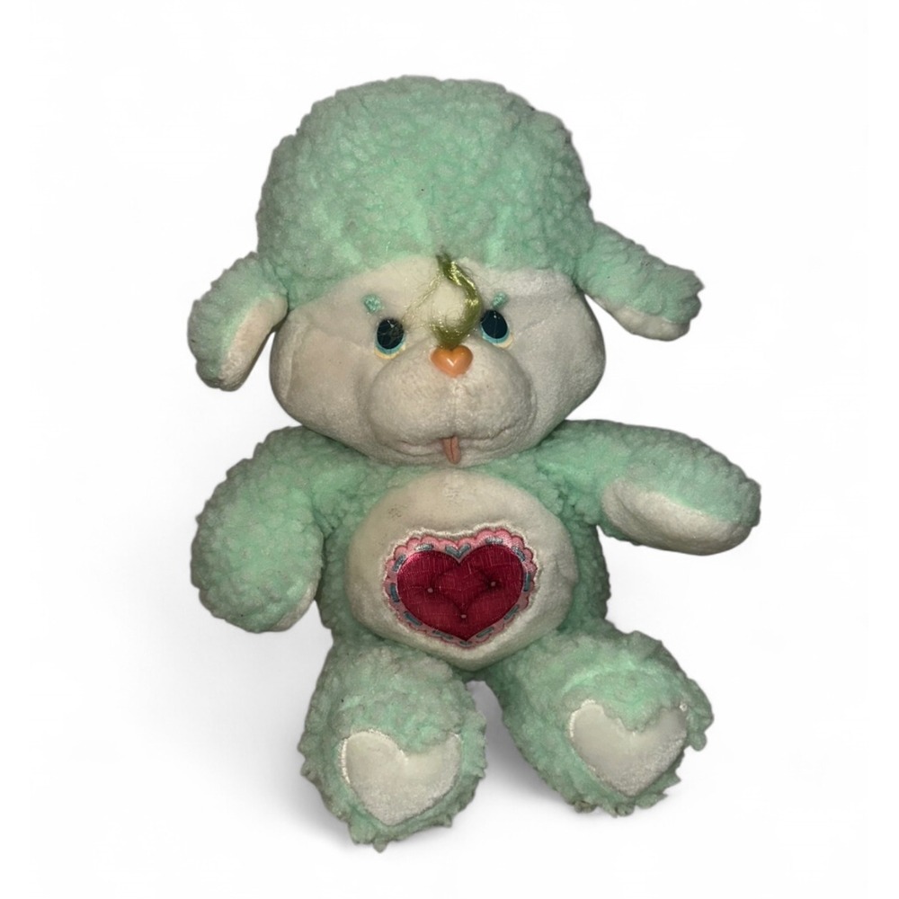 Vintage 1984 Kenner Care Bears Cousins Gentle Heart Lamb Plush Mint Green